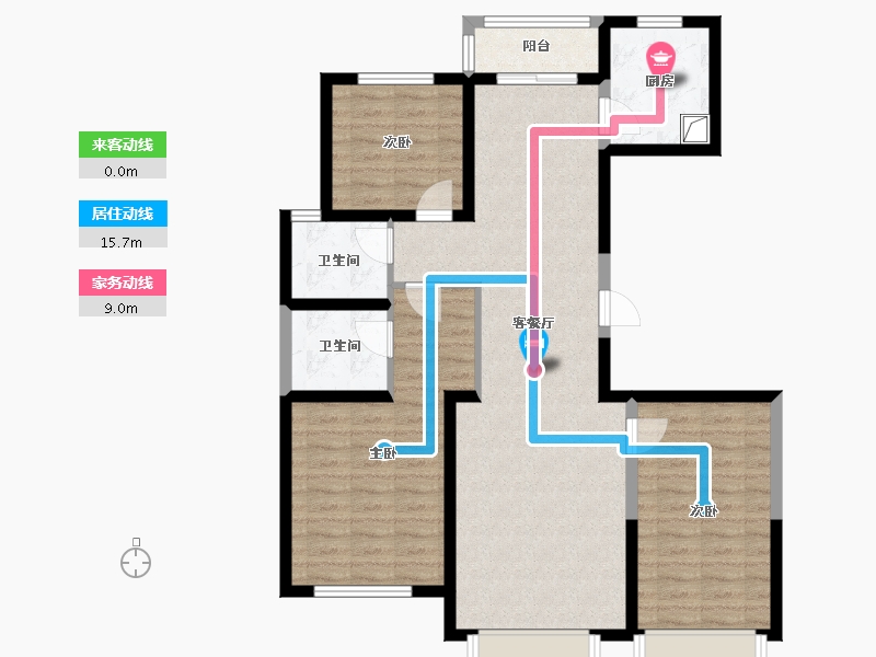 山西省-太原市-中泛·金樾府-114.33-户型库-动静线