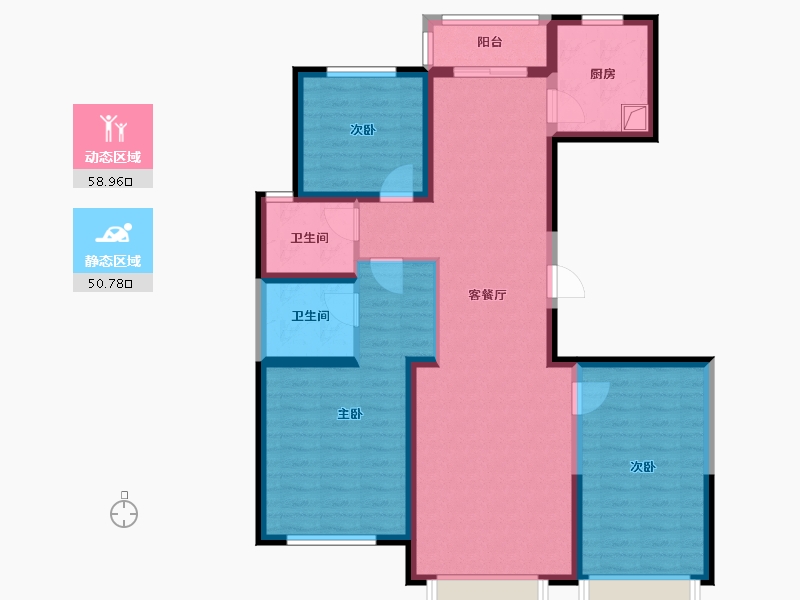 山西省-太原市-中泛·金樾府-114.33-户型库-动静分区