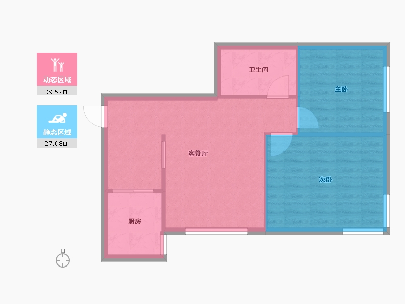 甘肃省-兰州市-陇能家园-A区-71.97-户型库-动静分区