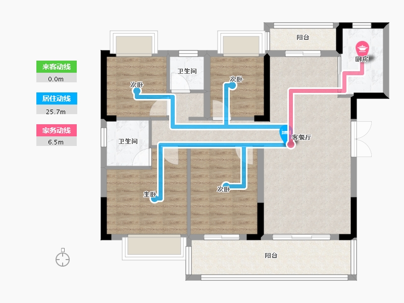 湖北省-宜昌市-中一厚德首府-95.96-户型库-动静线