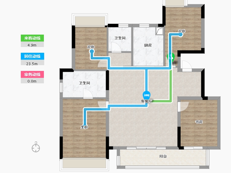 浙江省-衢州市-鹿鸣未来社区-118.00-户型库-动静线