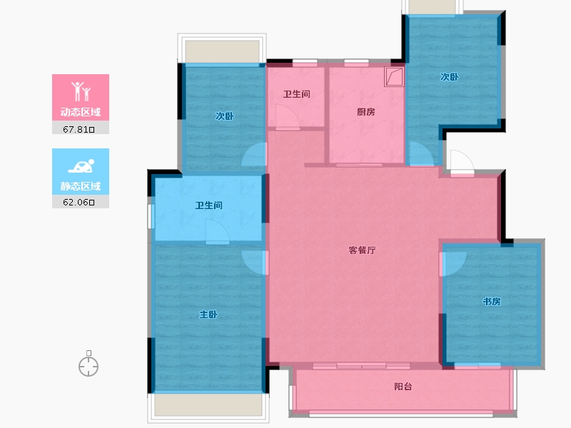 浙江省-衢州市-鹿鸣未来社区-118.00-户型库-动静分区