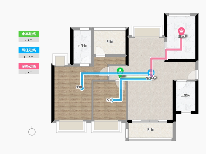 广东省-深圳市-汉园茗院-83.46-户型库-动静线