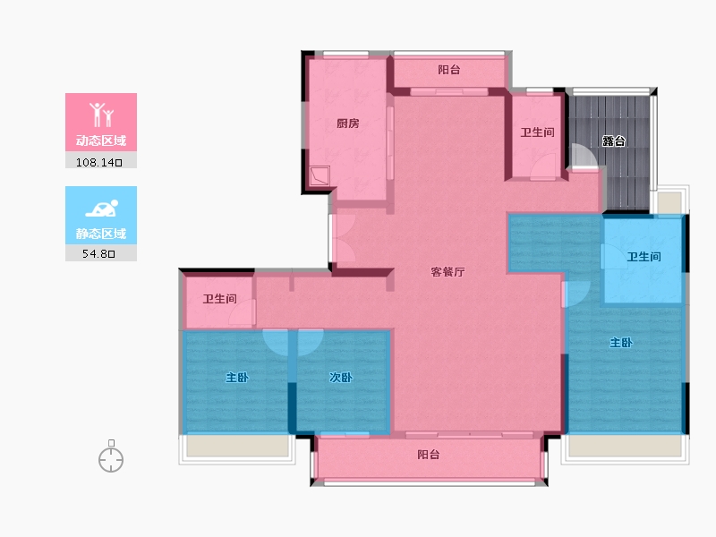 广东省-佛山市-顺德悦府-156.00-户型库-动静分区