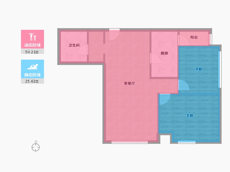 北京-北京市-万象新天-二区-75.50-户型库-动静分区