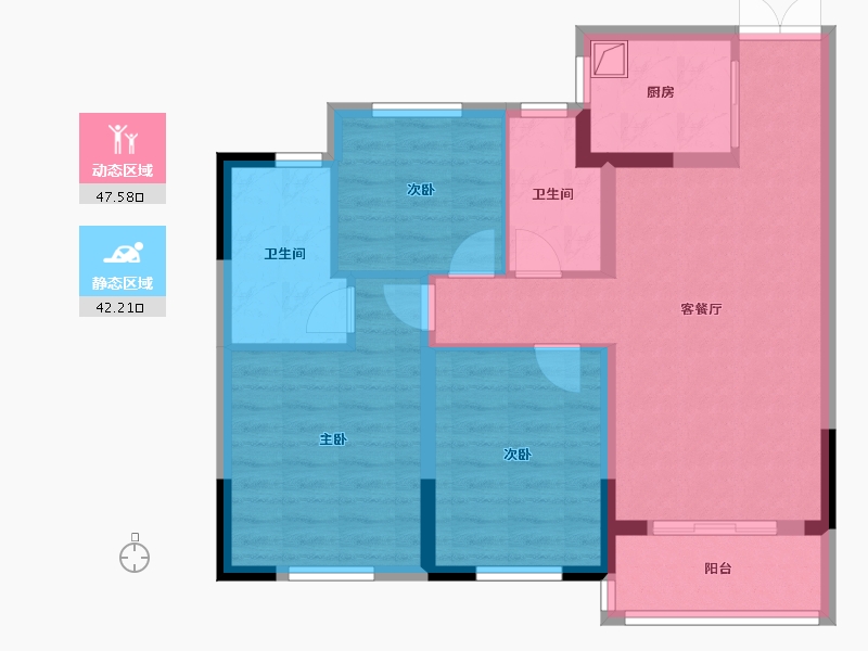 浙江省-湖州市-青荟里-79.85-户型库-动静分区