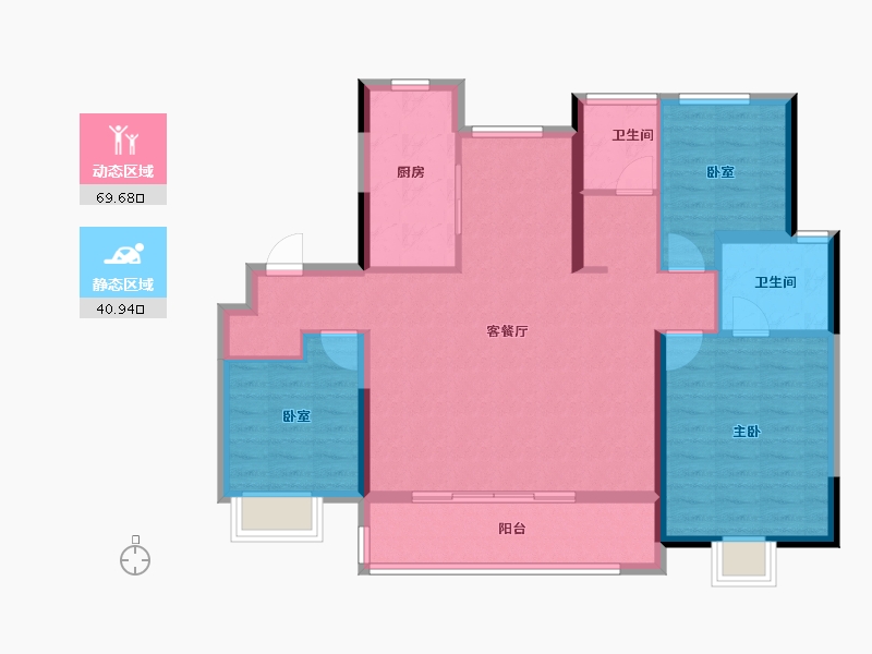 山东省-济南市-大华启宸-99.69-户型库-动静分区