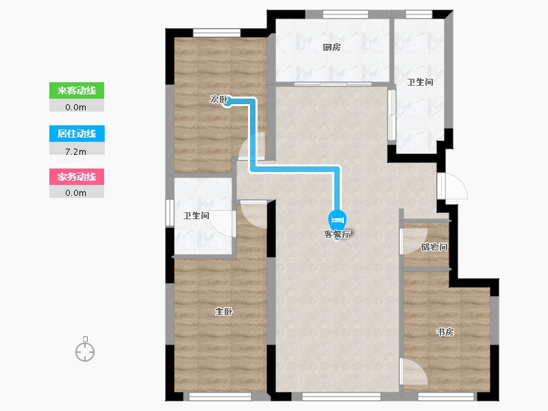 吉林省-长春市-万盛书院-86.55-户型库-动静线