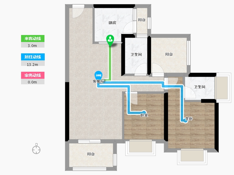 广东省-江门市-怡福·博荟-72.47-户型库-动静线