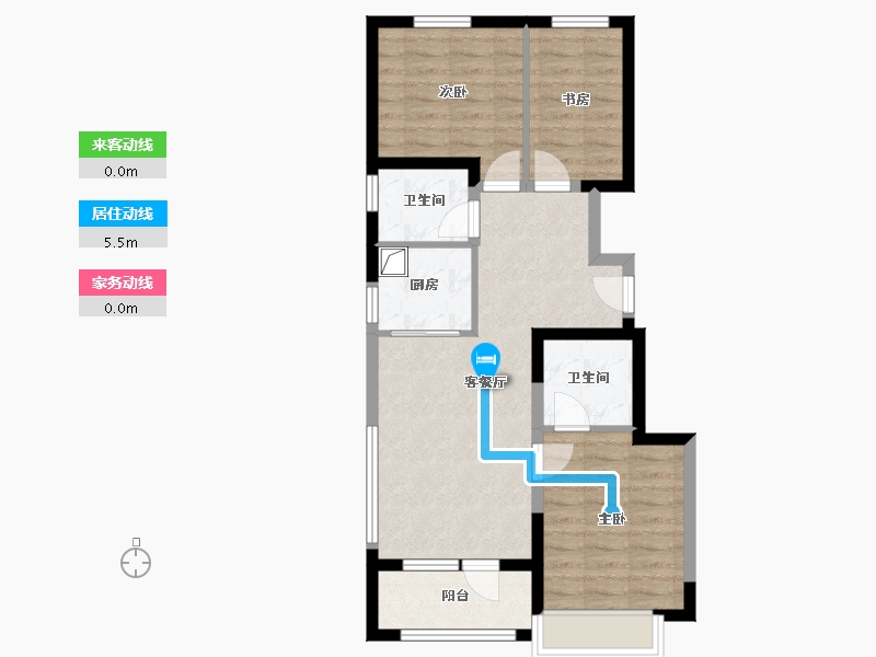 河北省-保定市-万科·新辰之光-67.79-户型库-动静线