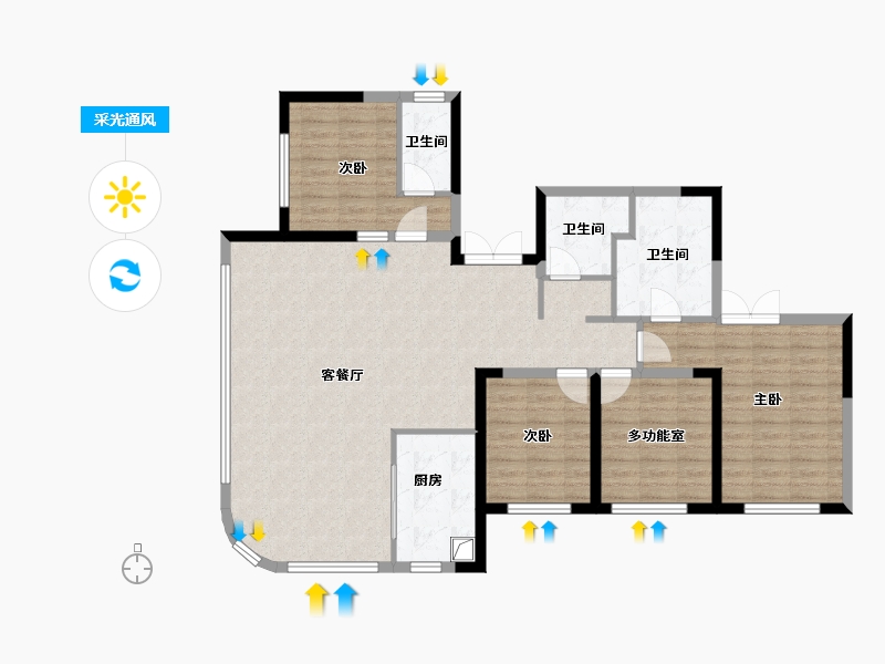 河北省-邯郸市-荣昌上城-121.74-户型库-采光通风