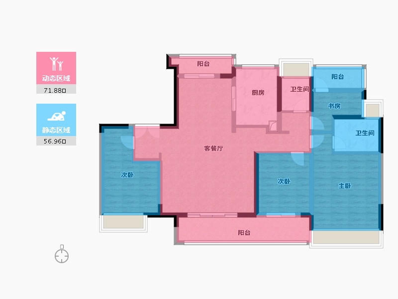 广东省-佛山市-顺德悦府-114.40-户型库-动静分区