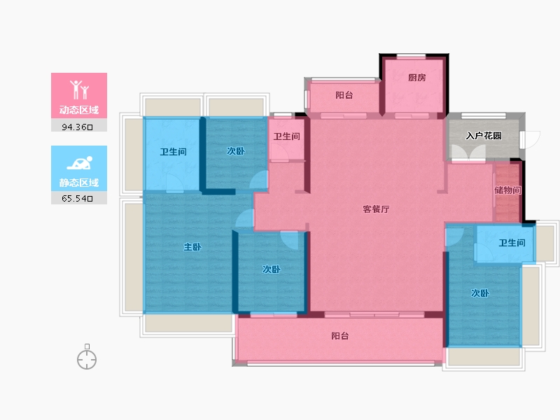 广东省-广州市-越秀·万博城-150.40-户型库-动静分区