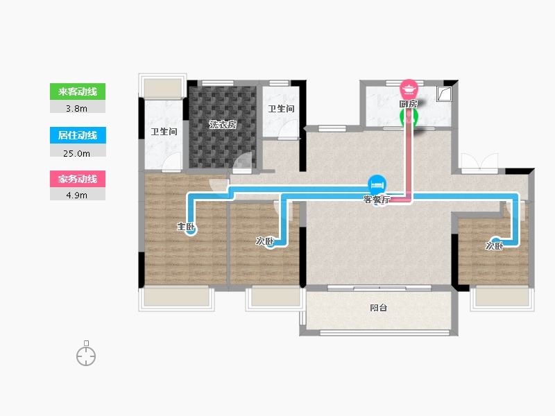 湖南省-长沙市-长房欣望府-116.51-户型库-动静线