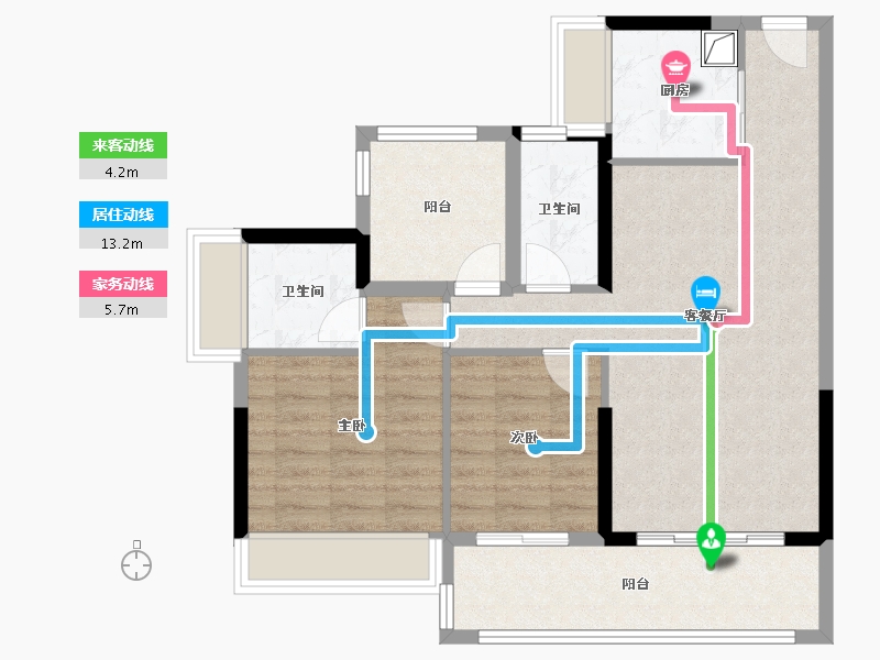 广东省-中山市-中兴智慧城懿禧府-79.99-户型库-动静线