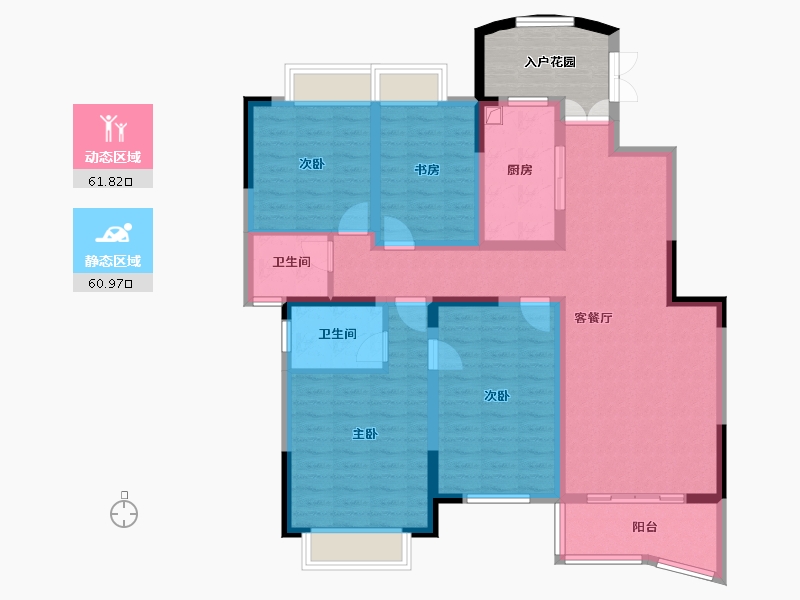 云南省-怒江傈僳族自治州-六库镇生态园小区-123.18-户型库-动静分区