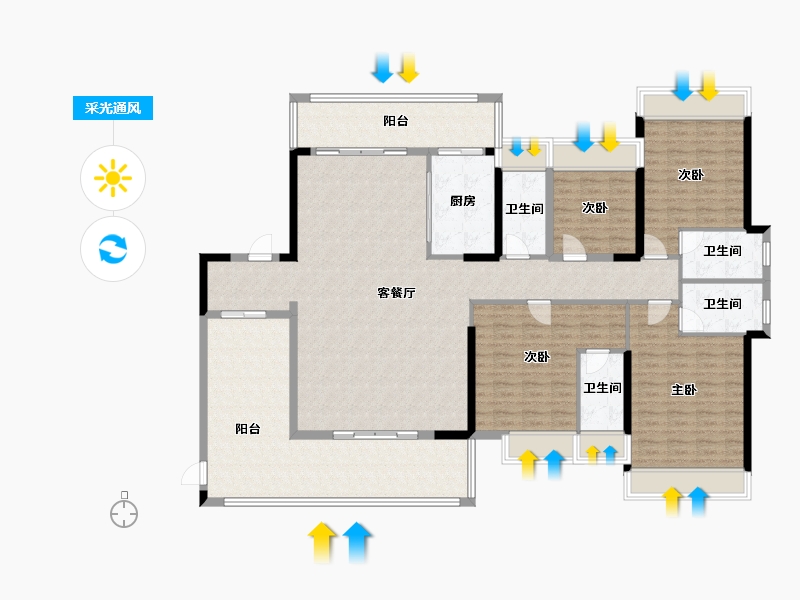 广东省-汕尾市-名晟花园-184.15-户型库-采光通风