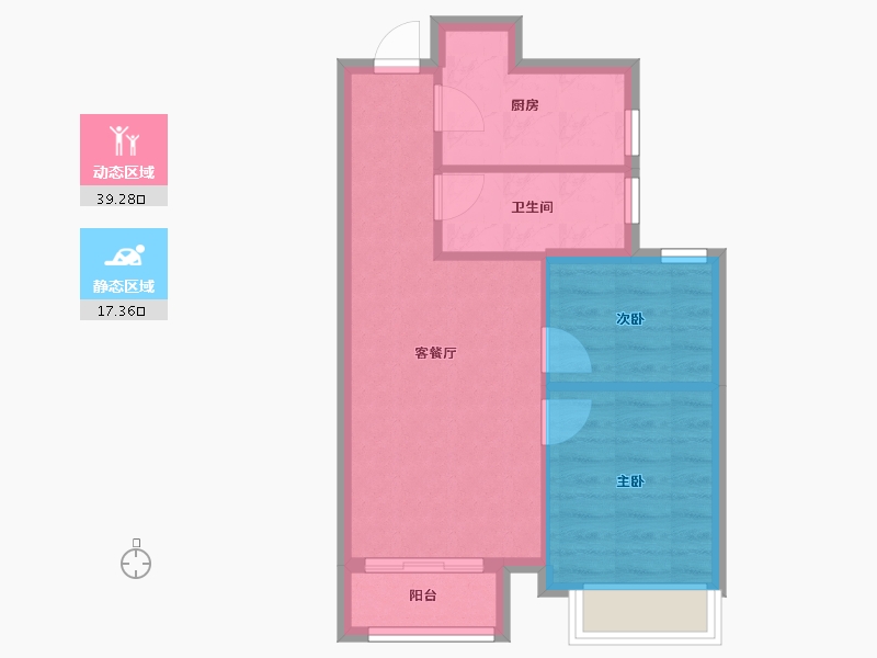 陕西省-延安市-伴山樾谷·芳菲里-50.71-户型库-动静分区