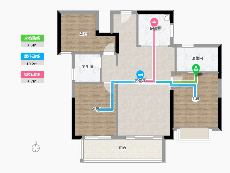 福建省-三明市-莲花修竹小镇-87.20-户型库-动静线