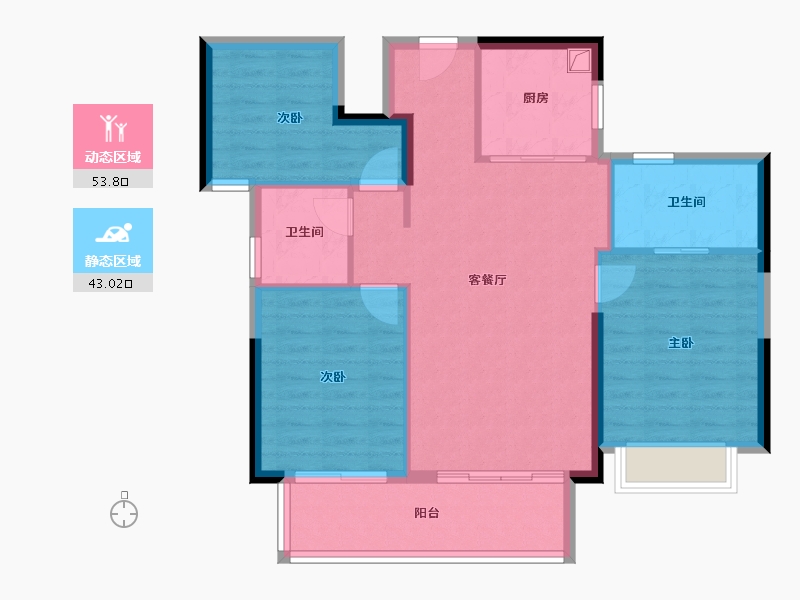 福建省-三明市-莲花修竹小镇-87.20-户型库-动静分区