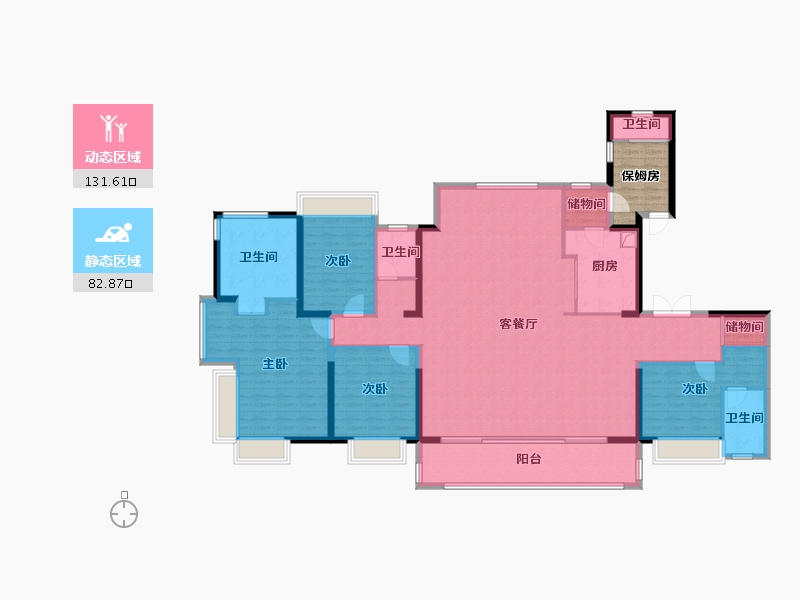 福建省-泉州市-保利天瓒-204.00-户型库-动静分区