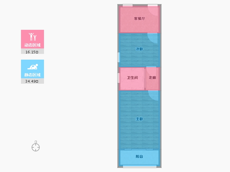 上海-上海市-二纺新工房小区-45.68-户型库-动静分区