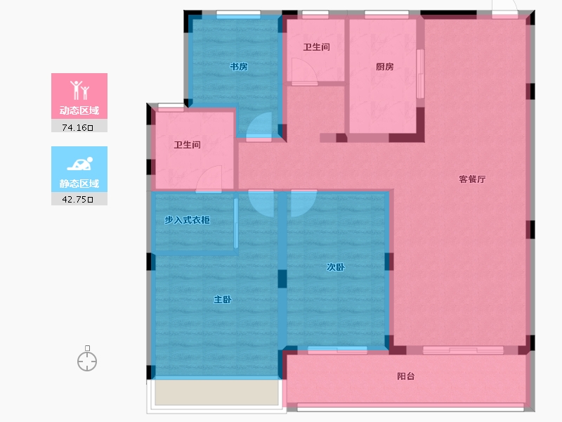 安徽省-合肥市-睿庭-104.80-户型库-动静分区