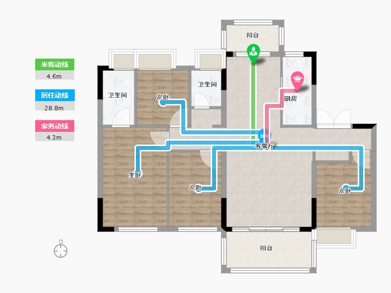 江西省-鹰潭市-江上云筑-111.20-户型库-动静线