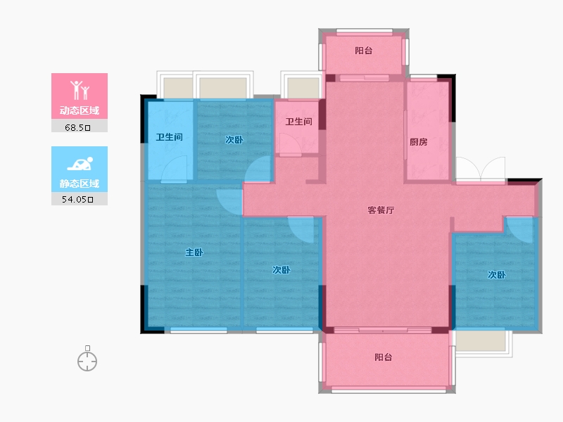 江西省-鹰潭市-江上云筑-111.20-户型库-动静分区