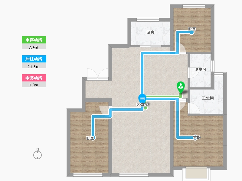 河北省-邢台市-绿城悦园-92.56-户型库-动静线