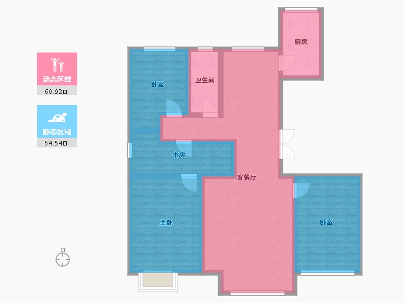 山西省-大同市-碧水云天御花园-116.00-户型库-动静分区