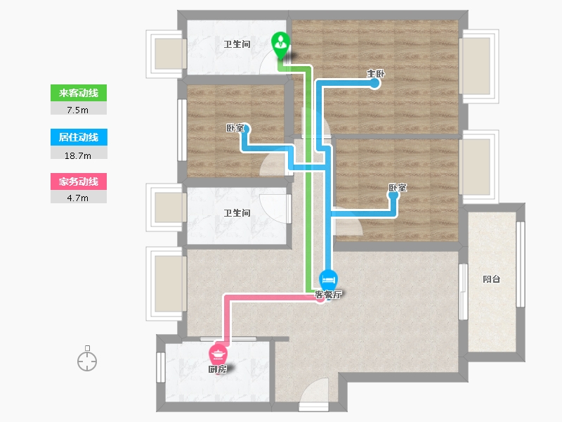 广东省-中山市-誉美花园-77.03-户型库-动静线