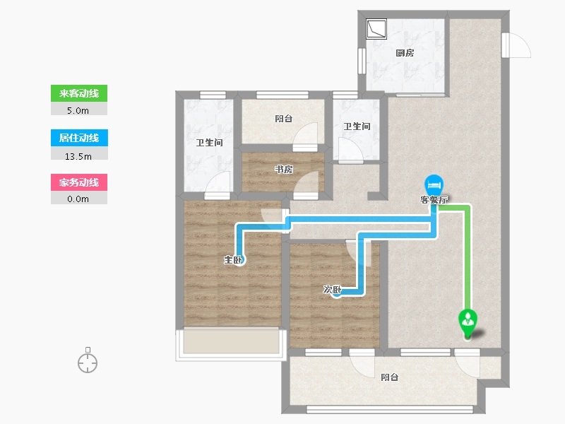 山东省-青岛市-中国铁建·峯悦湾-88.00-户型库-动静线