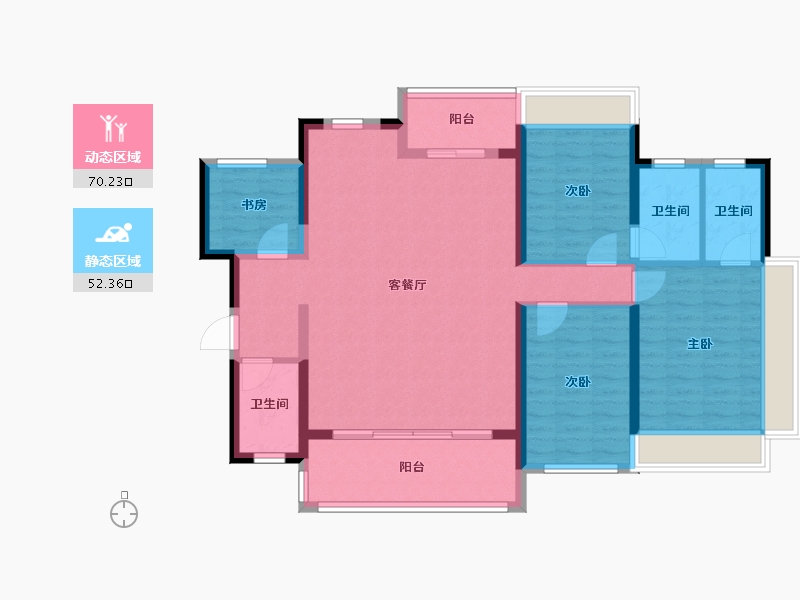 广东省-广州市-广州城投·天禧-110.21-户型库-动静分区