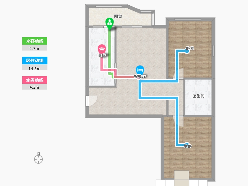 内蒙古自治区-呼和浩特市-呼铁佳园-A区-82.78-户型库-动静线