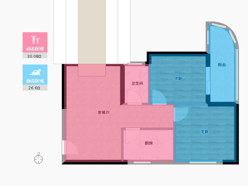 福建省-厦门市-高林居住区三里-50.62-户型库-动静分区