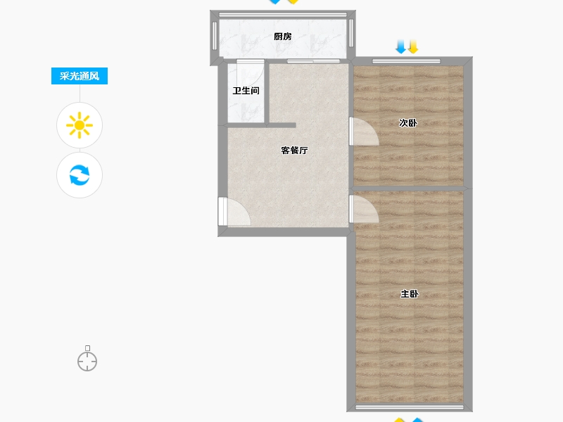 四川省-成都市-庆光小区-55.03-户型库-采光通风