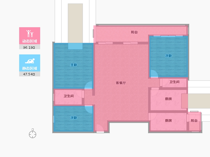 广东省-肇庆市-泰湖新城-128.80-户型库-动静分区