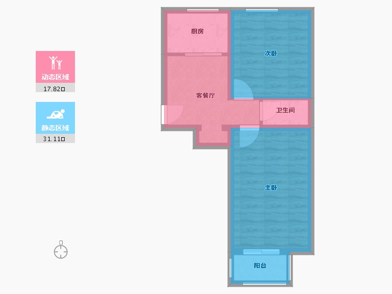 北京-北京市-卢沟桥南里-42.00-户型库-动静分区