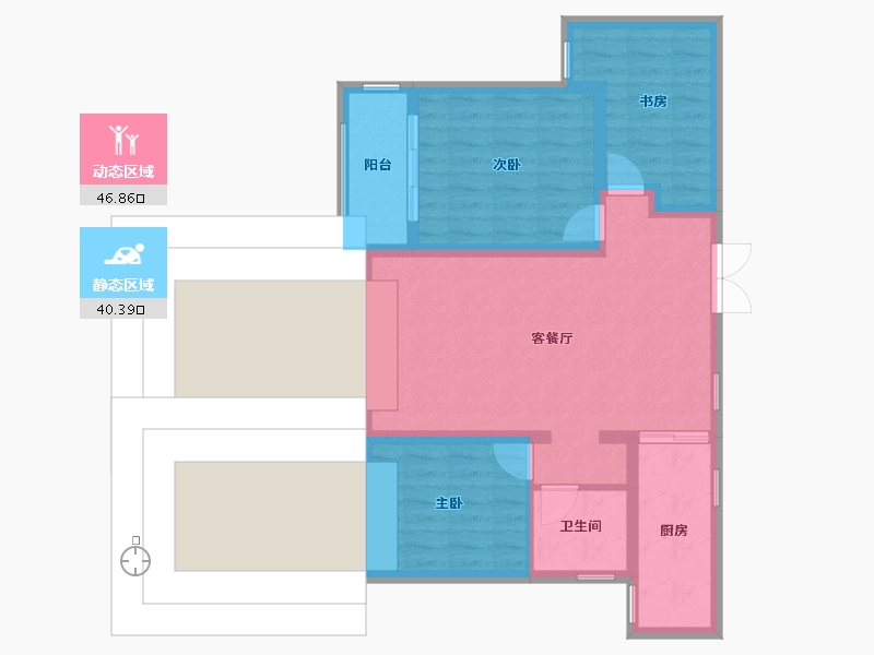 山西省-运城市-金鑫铂悦府-85.00-户型库-动静分区