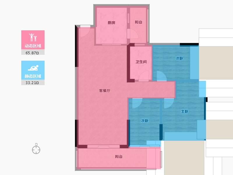 广东省-河源市-河源雅居乐花园-二期-89.51-户型库-动静分区