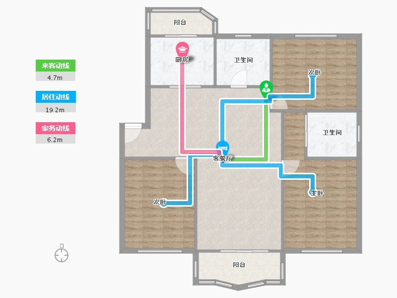 上海-上海市-上河苑-103.00-户型库-动静线