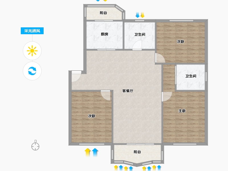 上海-上海市-上河苑-103.00-户型库-采光通风