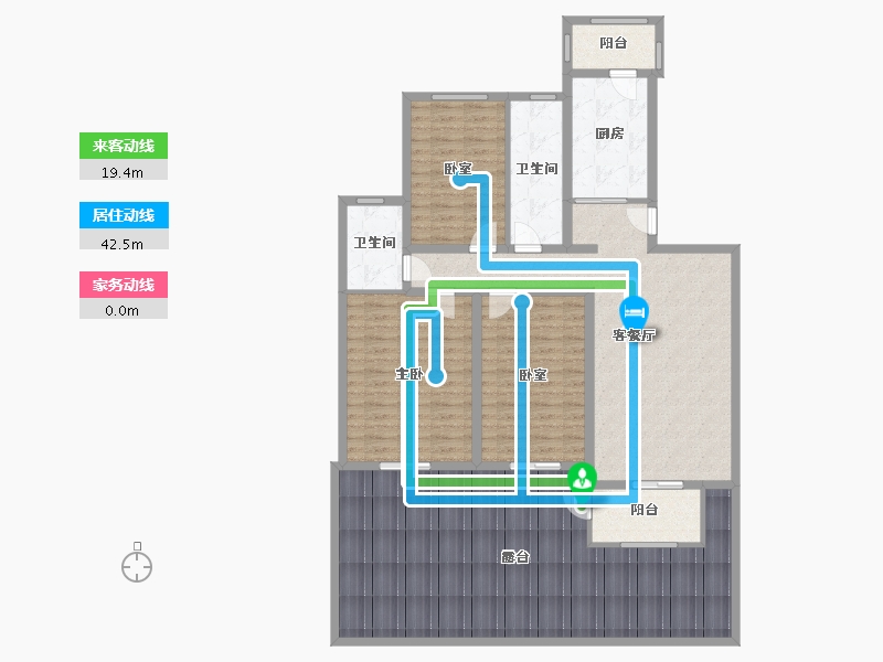 北京-北京市-武夷花园牡丹园-119.00-户型库-动静线