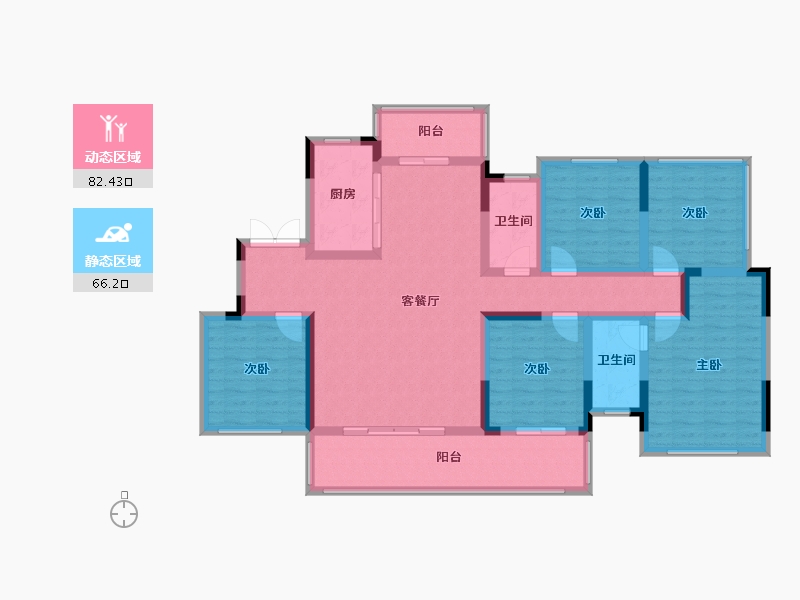 广西壮族自治区-贺州市-彰泰城滨江湾-143.09-户型库-动静分区