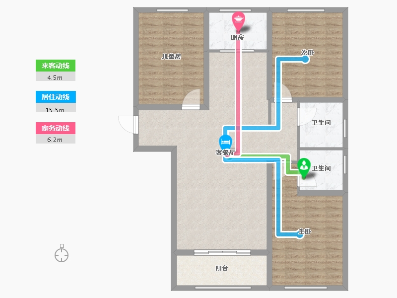 河北省-邢台市-领世中央公园-105.52-户型库-动静线