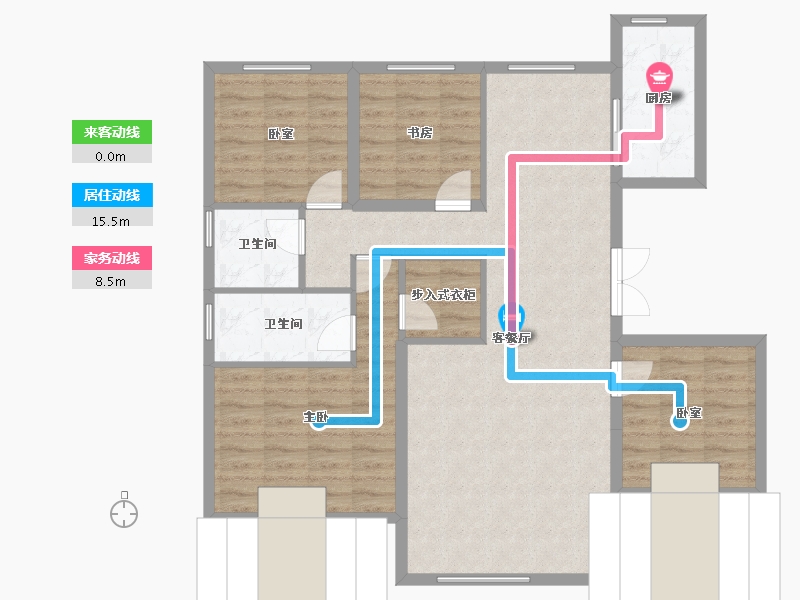 黑龙江省-哈尔滨市-南益松江春晓-119.21-户型库-动静线