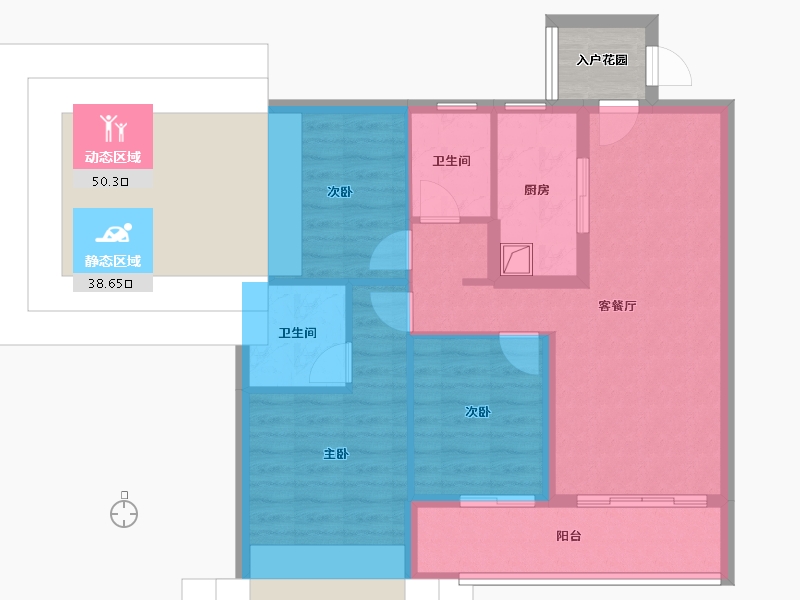 广东省-广州市-万科金域曦府-85.00-户型库-动静分区