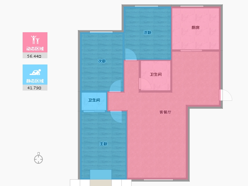 甘肃省-白银市-万盛银时代南区-102.00-户型库-动静分区