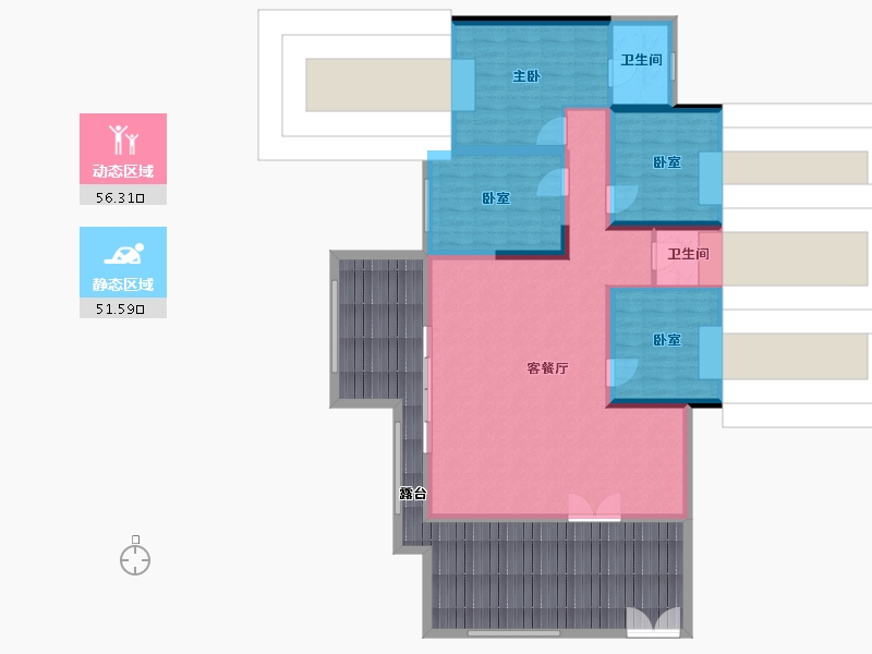 四川省-宜宾市-丽雅九里长江-92.00-户型库-动静分区